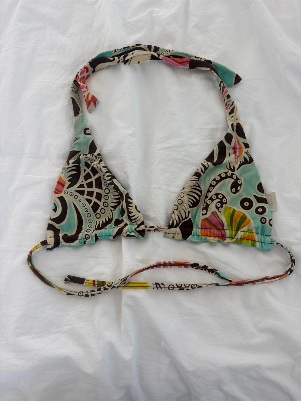 Reversible Ondademar tropical bikini top size 8